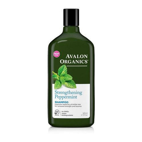 Avalon Organics Strengthening Peppermint Shampoo 325 ml - YesWellness.com