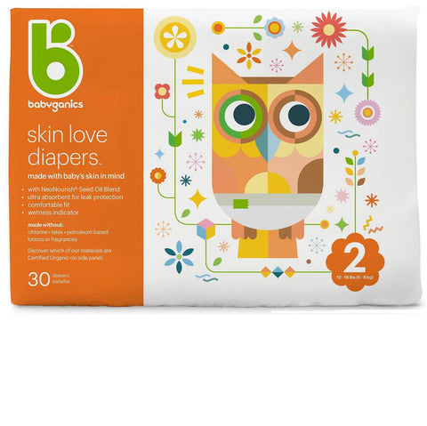 Babyganics Skin Love Diapers Size 2 - YesWellness.com