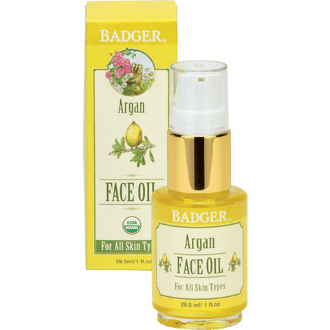 Badger Argan Face Oil For All Skin Types 29.5 ml - YesWellness.com