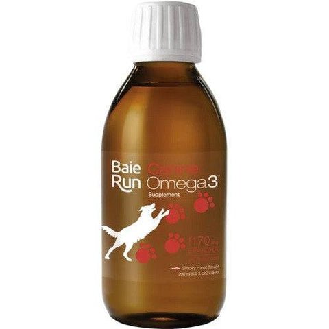 Baie Run Canine Omega3 EPA & DHA 1170mg Liquid Smoky Meat Flavour - YesWellness.com