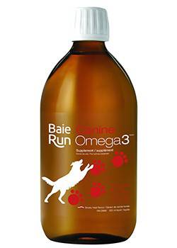 Expires February 2026 Clearance Baie Run Canine Omega3 EPA & DHA 1170mg Liquid Smoky Meat Flavour 500 mL