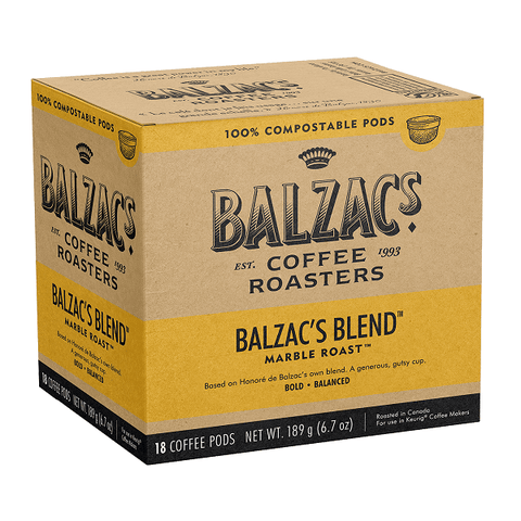 Balzac's Coffee Roasters Balzac's Blend Coffee Pods - Marble Roast Bold-Balanced 18 Count - YesWellness.com