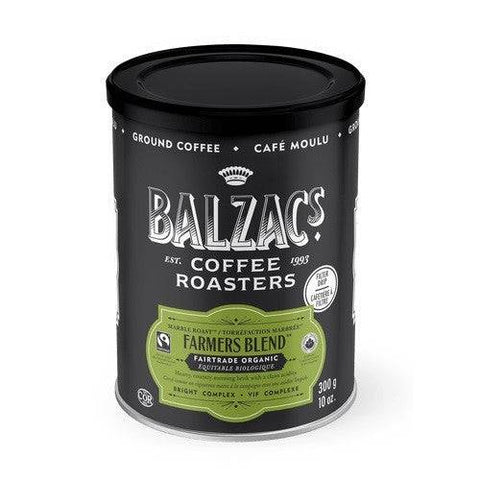 Balzac's Coffee Roasters Ground Coffee Marble Roast Farmers Blend Fairtrade Organic -Bright Complex 300g - YesWellness.com