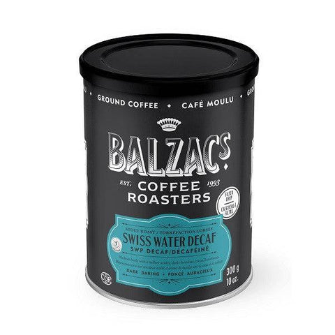 Balzac's Coffee Roasters Ground Coffee Stout Roast Swiss Water Decaf  SWP Decaf 300g - YesWellness.com
