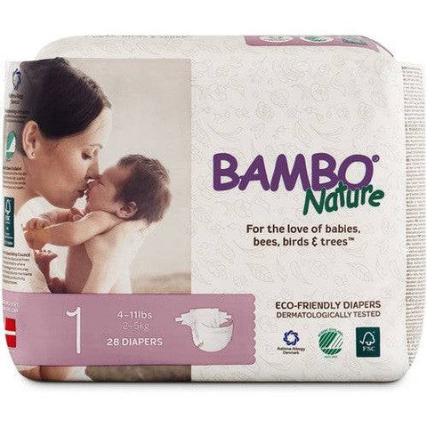 Expires July 2024 Clearance Bambo Nature Eco-Friendly Baby Diapers - Size 4, Bag - YesWellness.com