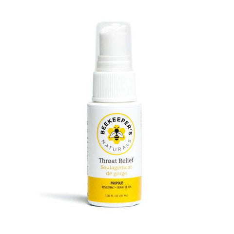 Beekeeper's Naturals Throat Relief Propolis Spray 30 ml - YesWellness.com