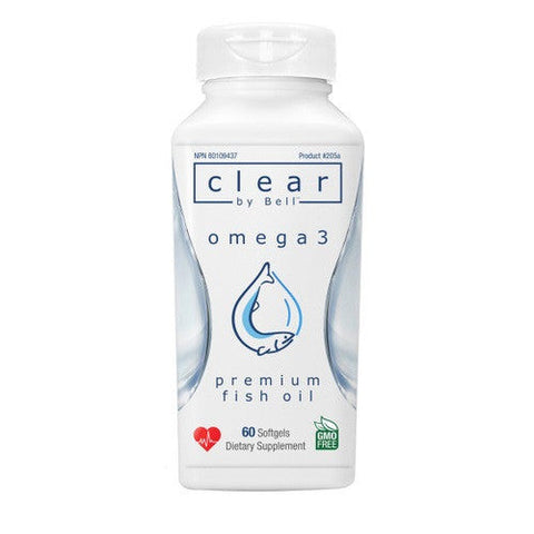 Expires April 2024 Clearance Bell Lifestyle Products Clear by Bell Omega 3 Premium Fish Oil 60 Soft Gels - YesWellness.com