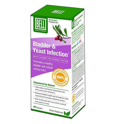 Bell Lifestyle Products Bladder and Yeast Infection 60 capsules - YesWellness.com