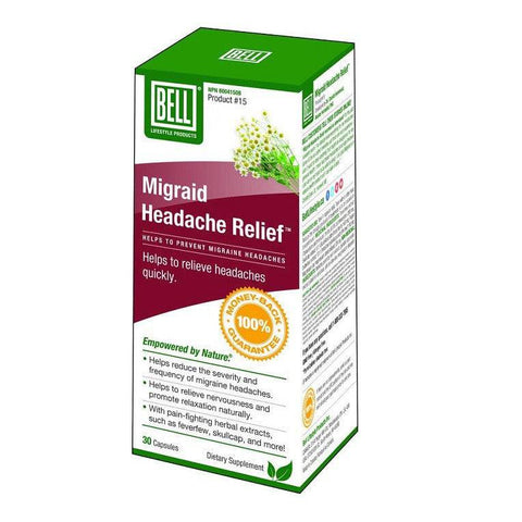 Bell Lifestyle Products Migraid Headache - 30 capsules - YesWellness.com
