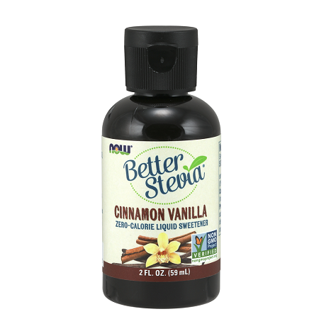 Expires April 2024 Clearance Now Better Stevia Liquid Sweetener 60ml - Cinnamon Vanilla - YesWellness.com