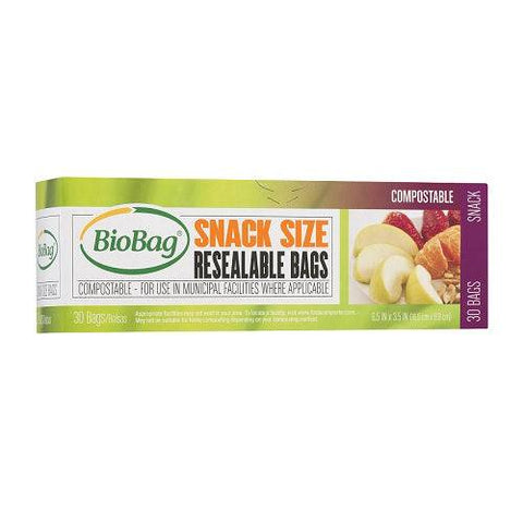 BioBag Resealable Snack Bags 30 Bags - YesWellness.com