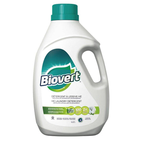 Biovert Laundry Detergent HE - Fresh Cotton Scent 4.43 L - YesWellness.com