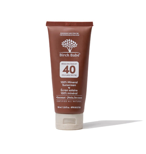 Birch Babe 100% Mineral Sunscreen 100g - Coconut