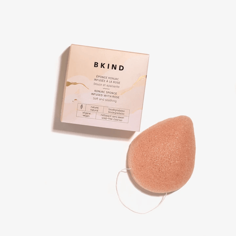 Bkind Konjac Sponge Infused with Rose - Soft and Soothing - YesWellness.com