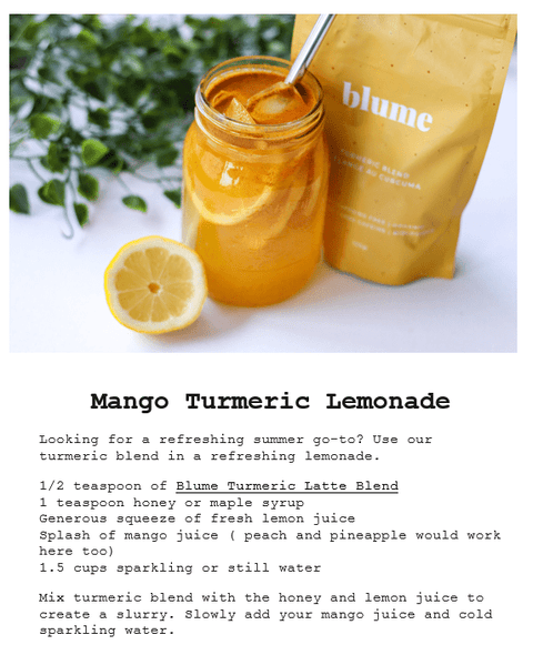 Blume Turmeric Blend Latte Mix 125 grams - YesWellness.com