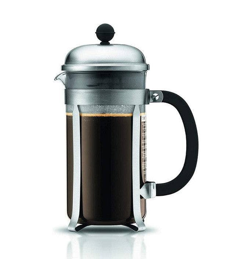 Bodum Chambord French Press Coffee Maker - Matte Chrome 8-Cup, 1.0L, 34oz - YesWellness.com