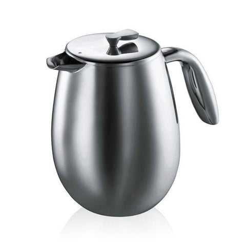Bodum Columbia Double Wall French Press Coffee Maker - Stainless Steel - YesWellness.com