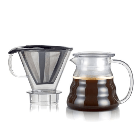 Bodum Melior Coffee Dripper with Permanent Stainless Steel Filter - Transparent 0.6L - YesWellness.com