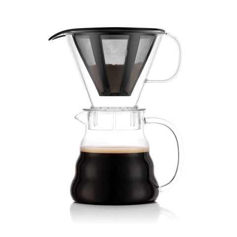 Bodum Melior Coffee Dripper with Permanent Stainless Steel Filter - Transparent 0.6L - YesWellness.com