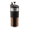 Bodum Travel Press Double Wall Coffee Maker - Insulated Plastic 0.45L, 15oz - YesWellness.com