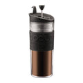Bodum Travel Press Double Wall Coffee Maker - Insulated Plastic 0.45L, 15oz - YesWellness.com