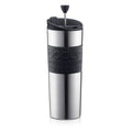 Bodum Travel Press Double Wall Vacuum Coffee Maker - Stainless Steel 0.45L, 15oz - YesWellness.com