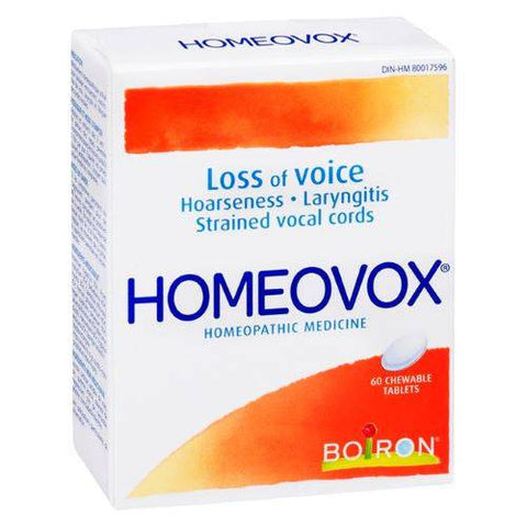 Boiron Homeovox Loss of Voice 60 Chewable Tablets - YesWellness.com