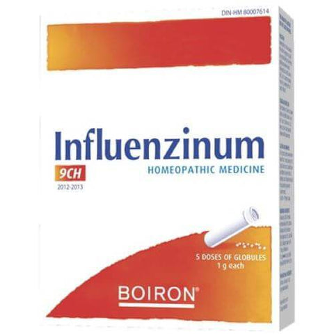 Boiron Influenzium Homeopathic Medicine 9CH 5 doses of globules 1g each - YesWellness.com