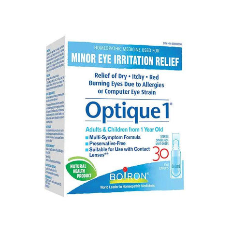 Boiron Minor Eye Irritation Relief Optique1 - 30 Single Use Doses of 0.4mL - YesWellness.com