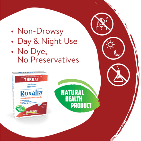 Boiron Roxalia Sore Throat and Hoarseness 60 tablets - YesWellness.com