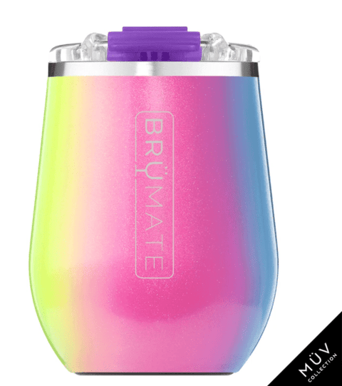 Brumate Uncork'd XL MUV 14OZ Wine Tumbler - Glitter Rainbow - YesWellness.com