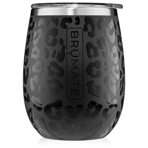 Brumate Uncork'D XL Wine Tumbler 14oz - Onyx Leopard - YesWellness.com