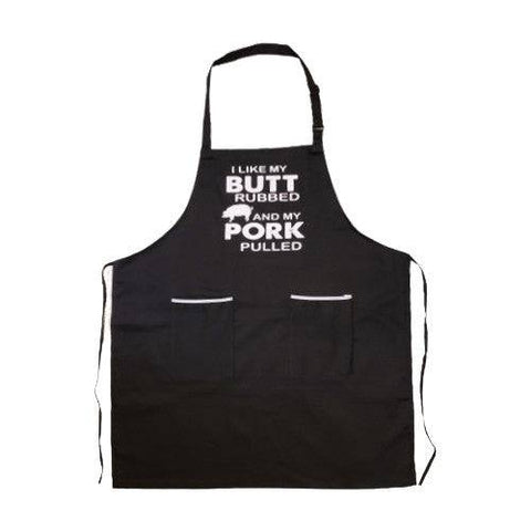 Bulldog Bob Apron with Matching Tote bag - I Like My Butt Rubbed And My Pork Pulled - YesWellness.com