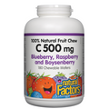 Expires April 2024 Clearance Natural Factors C 500mg 100% Natural Fruit Chew Blueberry, Raspberry and Boysenberry 180 Chewable Wafers - YesWellness.com