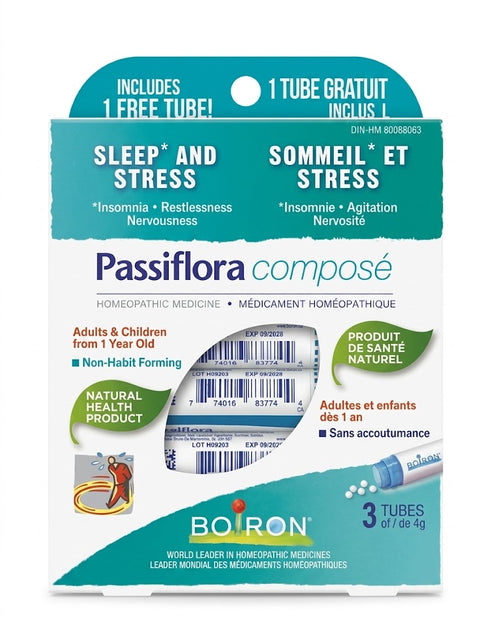 Boiron Sleep and Stress Passiflora Compose 3 x 4g Tubes