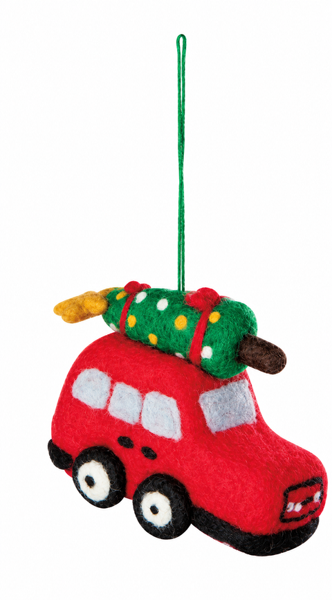 Danica Jubilee Holiday Traffic Felt Christmas Tree Ornaments