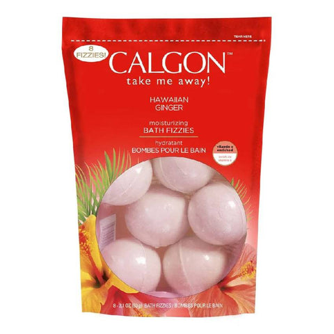 Calgon Take Me Away Moisturizing Bath Fizzies Hawaiian Ginger - 8 Fizzies - YesWellness.com