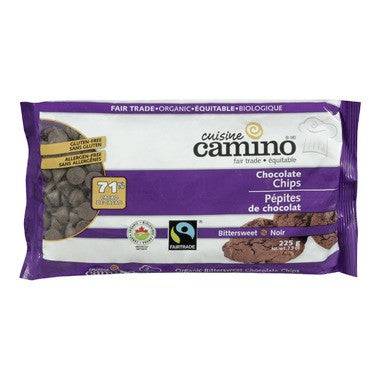 Camino Organic 71% CACAO Bittersweet Chocolate Chips 225 g - YesWellness.com