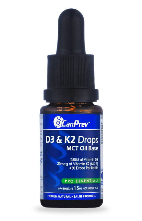 CanPrev D3 + K2 Drops 15 ml - YesWellness.com