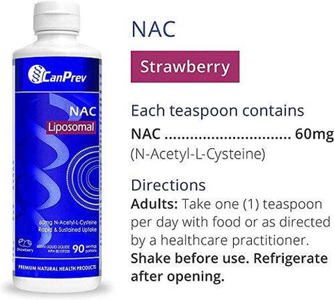CanPrev Liposomal NAC Strawberry 450mL - YesWellness.com