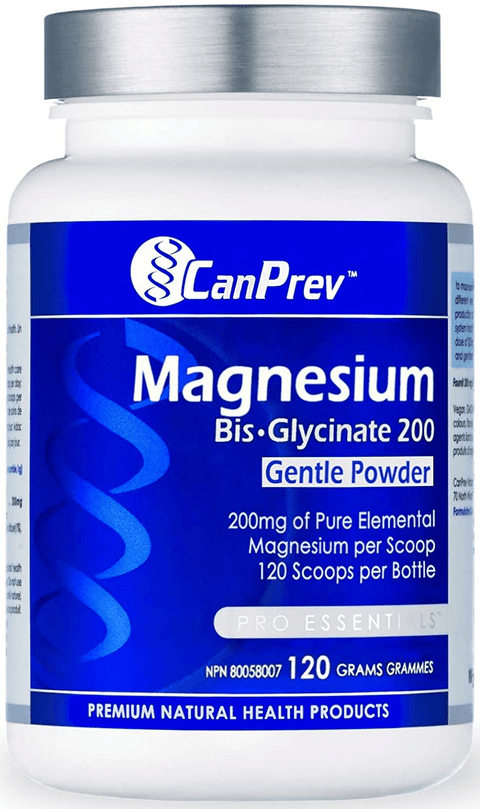 CanPrev Magnesium Bis-Glycinate 200mg Gentle Powder 120g - YesWellness.com