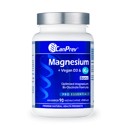 CanPrev Magnesium + Vegan D3 & K2 for Bone 90 Veg Caps - YesWellness.com