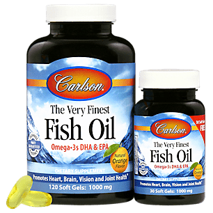 Carlson Norwegian Very Finest Fish Oil 1000mg Soft Gels - YesWellness.com