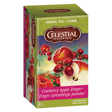 Celestial Seasonings Herbal Tea Cranberry Apple Zinger 20 Tea Bags