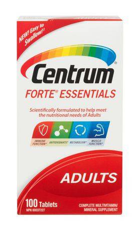 Centrum Forte Essentials Adults Complete Multivitamins and Supplement Tablets - YesWellness.com