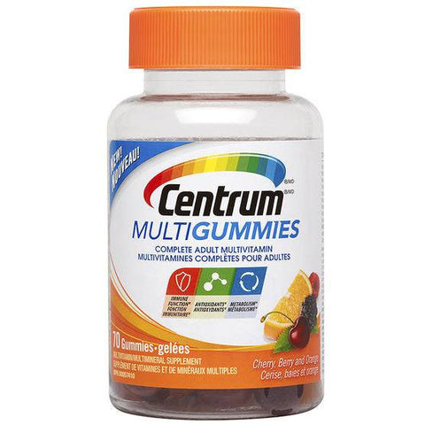 Centrum Multigummies Complete Adult Multivitamin Cherry, Berry and Orange - YesWellness.com
