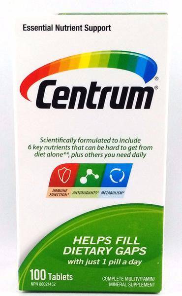 Centrum Generic Centrum Multivitamin Tablets 100 tablets