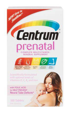 Centrum Prenatal Complete Multivitamin Tablets 100 tablets - YesWellness.com