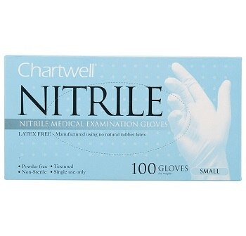 Chartwell Nitrile Powder Free Latex Free 100 Gloves - YesWellness.com