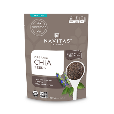 Expires April 2024 Clearance Navitas Organics Chia Seeds 227 Grams - YesWellness.com
